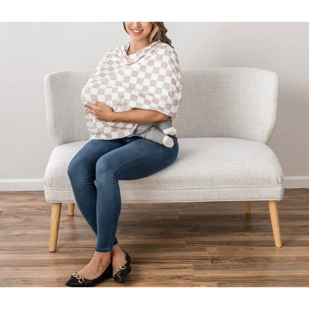 Itzy Ritzy Mom Boss 4-in-1 Nursing & Car Seat Cover Black/White